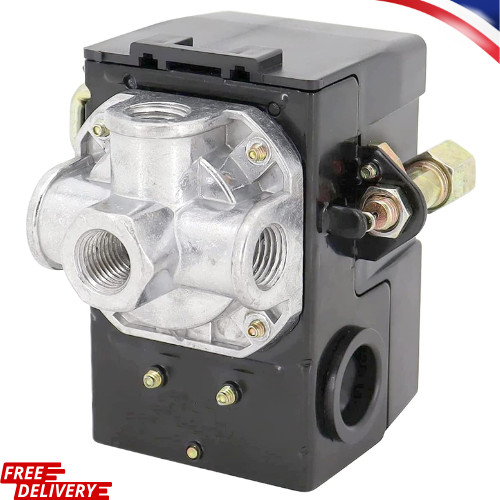 Heavy Duty Pressure Switch for Air Compressor 135-175 Psi Four 4 Port 26 Amp