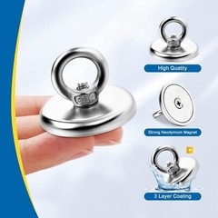 Super Strong Neodymium Fishing Magnet Hook Heavy Duty Rare Earth Magnet 100LBS