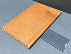 Shinola Medium Journal iPad Mini Cover w/o Tab Natural Leather Wallet