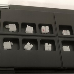 2 Packs Ceramic Brackets Braces 0.022 Roth 345 Hooks 20pcs per Pack White Color