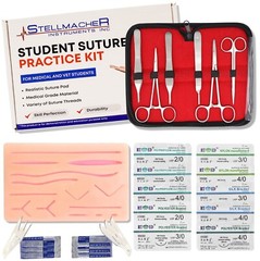 Suture Kit Student Practice Kit for Training with Surgical Pad Sutures Medical