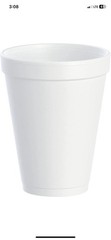Dart 12J12 Foam Cup 12 oz Insulated White Disposable Drink Cup 1,000/Case