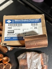 85 – NIBCO LEE EPC MUELLER 1″ COPPER FITTINGS SWEAT SOLDER MADE IN USA