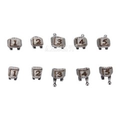 AZDENT Dental Orthodontic Bracket Braces Mini Roth/MBT .022 Hooks 345 Laser Mark