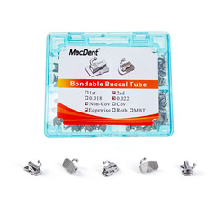 MacDent Dental Orthodontic Buccal Tubes 1st 2nd Molar Tube Roth MBT 022 Bondable