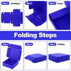Shipping Boxes,20 Pack Blue Corrugated Cardboard Boxes,Recyclable Mailer Boxe…