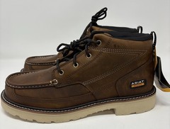 Ariat Rebar Lift Chukka Mens Size 12 Round Soft Toe Work Boots Distressed Brown