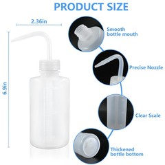 DTDNZKN 2 Pack 8oz 250ml Wash Bottles with Narrow Mouth and Labels – Ideal