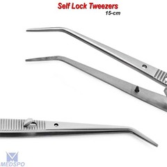 Surgical Cotton Dressing Tissue Tweezers Self Locking Forceps Dental Instruments