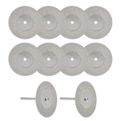 10Pcs 40mm Diamond Cutting Wheels Cut Off Wheel with 2Pcs Mandrels