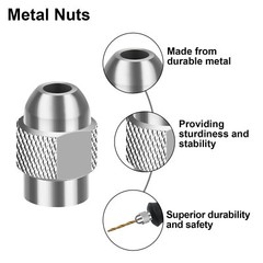 15PCS Drill Keyless Chuck Collet Kit 1/32″ to 1/8″ Shank for Dremel Rotary Tool