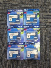 (Lot of 6) P-Touch Brother TZe 251 Black on White Label Tape – Genuine OEM