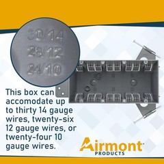 4-Gang (16 Pack) Plastic Electrical Box, Grey Outlet Box, Three Gang New Work…