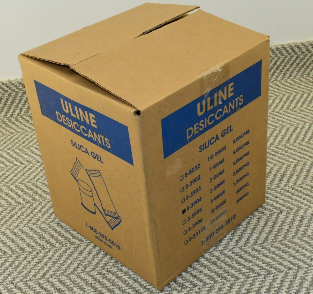 Uline S-3904 Silica Gel Desiccants – Size 3 Gram – 5 Gallon Pail – NEW