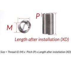 Helicoil Wire Thread Repair Inserts Coarse Thread A2 Stainless Steel DIN 8140