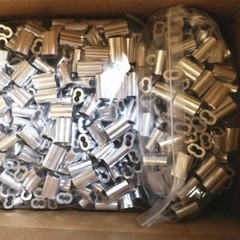 Zinc plated copper Swage Sleeves for 1/16″ Wire Rope Cable 50 – 1000 pcs