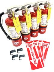 New 5LB Badger – ABC Dry Chemical Fire Extinguisher with cert tags (4 pack)