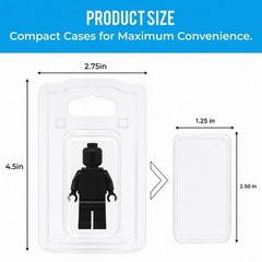 100 Clear Blister Clamshell Cases – 2.5”x1.25” with Hang Holes Secure Display