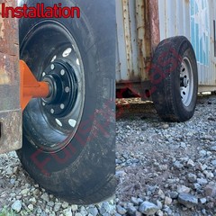 8 Lugs 8000LB 8 x6.5 Shipping Container Wheels Steel Bolt-on Spindle Kits NEW