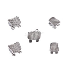 50 Packs AZDENT Dental Orthodontic Metal Brackets Braces Mini Roth.022 Hooks 3