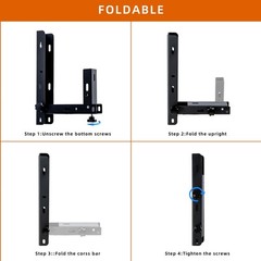 Side Mount Trailer Ladder Rack, Foldable Heavy Duty Steel Rack with Strap​​, …