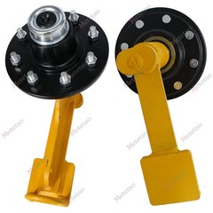 2Pack Shipping Container Wheels 8×6.5 Lug Wheels Kit with Ratchet Strap US