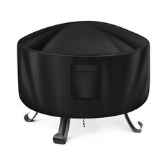 Fire Pit Cover Round – 38″ Heavy Duty Waterproof Oxford Fabric Outdoor
