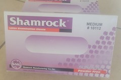 2-Pk Shamrock Latex Powder Free Exam Gloves 100 Count each Size Medium #10112