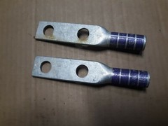 Burndy YA28-2N 4/0 AWG purple die 15 compression lug Lot of 2