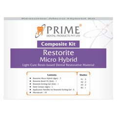 Prime Dental Micro Hybrid Light Cure resin Composite Materials Kit (Free Ship)