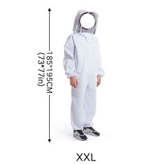 XXL Bee Suit with Veil Hood for Bee Keeper Men Women Beekeeping Suit