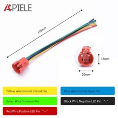 APIELE 19mm Latching Push Button Switch 3/4″ 12V DC Black Shell Power Symbol …