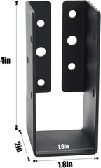 Concealed Joist Hangers, 24 Pcs of 2″X4″Outdoor Concealed-Flange，Q235 Steel Plat