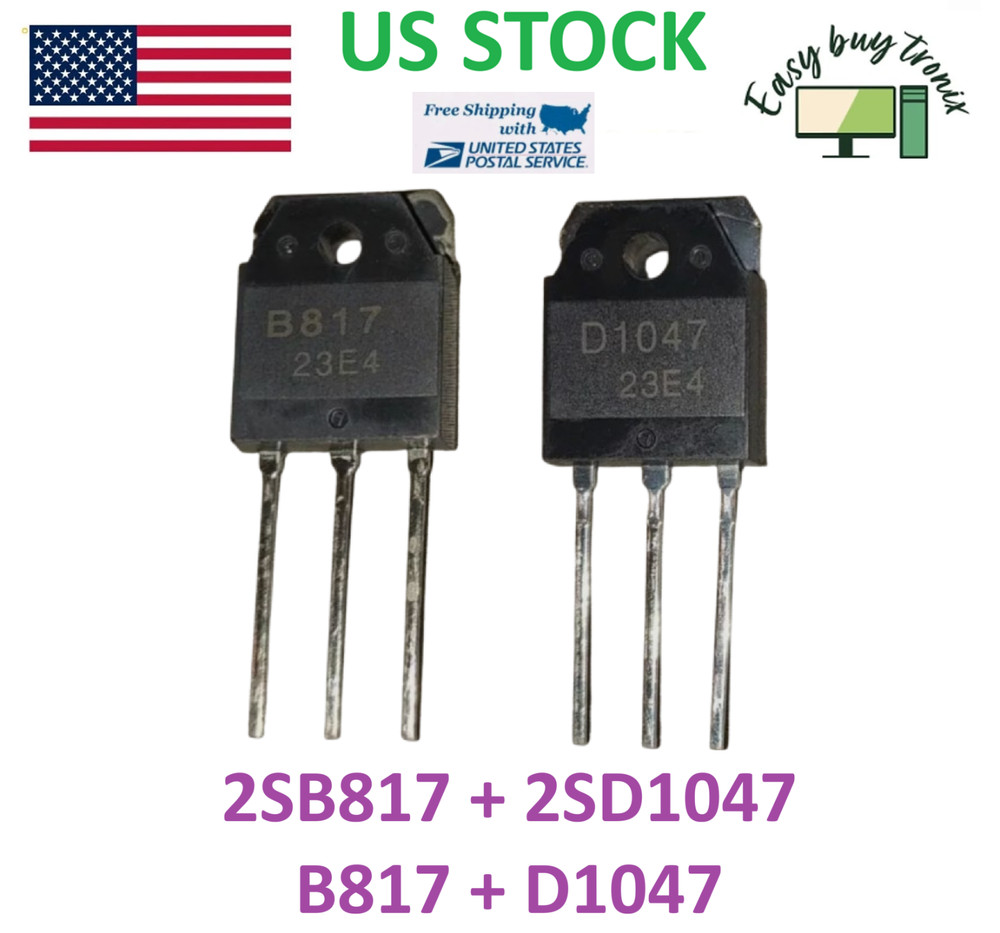 4Pcs 2Pair 2SB817 + 2SD1047 B817 + D1047 100W 12A 160V US Original