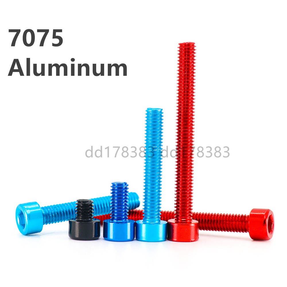Colorful Aluminum Alloy 7075 Hex Socket Bolt Cap Head Screws M3 M4 M5 M6