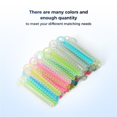 1040pcs/box Dental Orthodontic Ligature Ties Elastic Rubber Bands Dark Light
