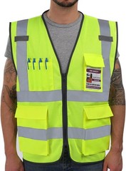 Men’s & Women’s Reflective Safety Vest – High Visibility ANSI Class 2, Large