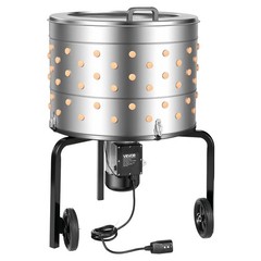 VEVOR 25.6″ Electric Chicken Plucker Machine 1200W & 275RPM 158 Fingers & Wheels