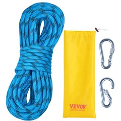 VEVOR 10.5 mm Static Climbing Rope 9.7M(32ft) Outdoor Rock Climbing Rope Blue