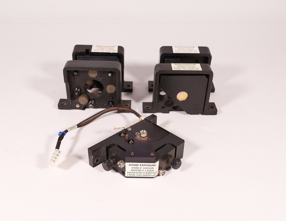 (Lot of 5) Kinematic Mirror Filter Mount Laser XYZ Stages + ESI 3570 Shutter