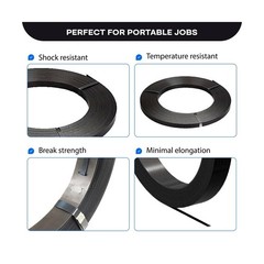 IDL Packaging 1/2″ x .020″ x 300′ Steel Strapping Coil (1100 Lbs Break Streng…