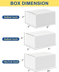Space-Saving Shipping Boxes 45-Pack: Mixed Sizes for Efficient Packing & Mailing