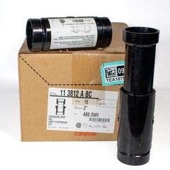1 Box (15 Pieces) Canplas Expansion Joint 113812ABC 2″ ABS DWV Type 1 SXS