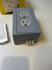 Hubbell DIN Rail Utility Box DRUB15 Duplex Straight Blade Receptacle, 5-15R,