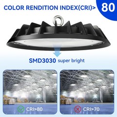200W UFO LED High Bay Light – 10 Pack, Ideal for Factories/Gyms/Barns/Warehouses