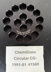 Chemglass CG-1991-01* CIRCULAR TOP HOT PLATE REACTION BLOCK 20mL Scintillation V