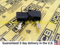 JCB BACKHOE – GENUINE JCB IGNITION SWITCH AND 2 KEYS (PART# 701/80184 701/45500)