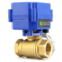 U.S. Solid 1/2″ NPT Motorized Ball Valve N/C 9V 12V 24V AC/DC 2-Wire Brass