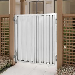 Stainless Steel Double Half Entrance Partition Door 180° Two-Way Auto-Closing