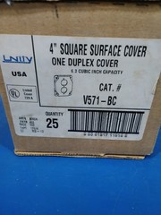 RS-12, 4″ SQUARE COVER 1/2 HIGH 2-9/64 V571-BC Box Of 25